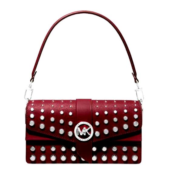 NWT MSRP$498 Michael Kors Greenwich Convertible Leather Shoulder Bag Crossbody - Picture 1 of 5